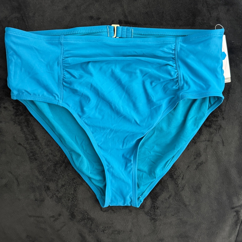 NEW Time and‎ True Swim Blue High Waist Bikini Bottoms
